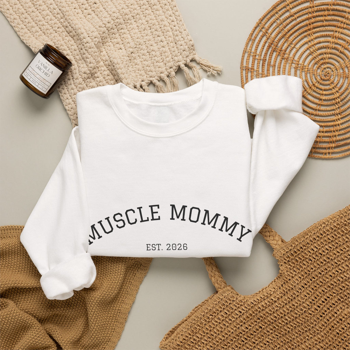 Sudadera Muscle Mommy EST. 2028 | Fitness